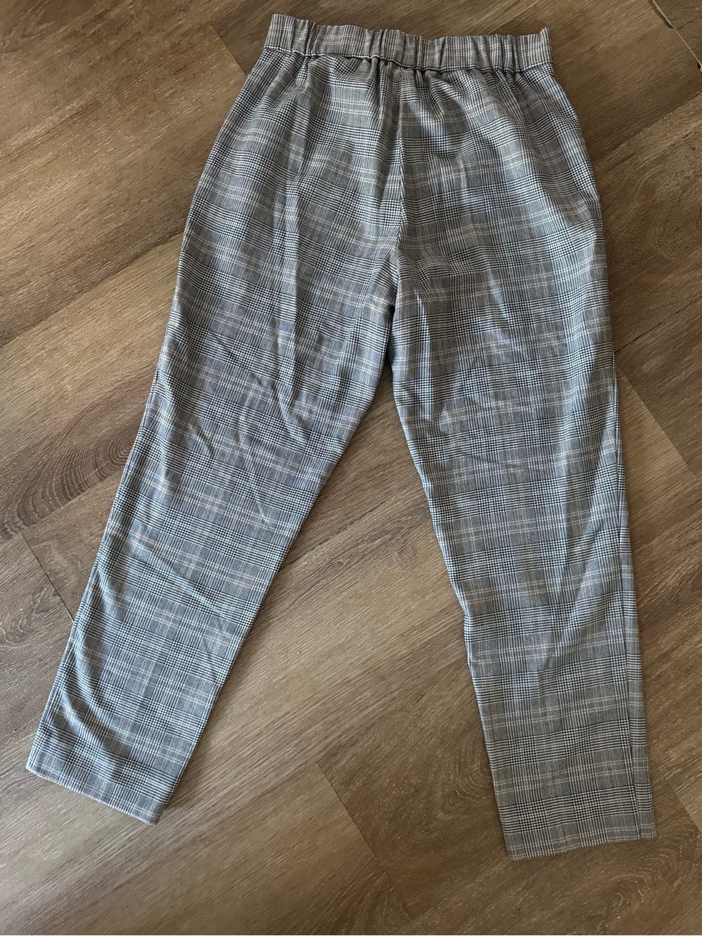 Babaton Gray Plaid Tailored Trousers